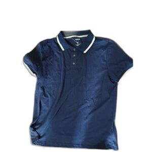 NWT Indent men's deep blue pique polo shirt sz XL cotton blend